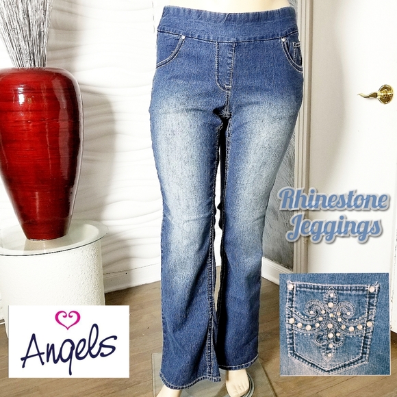 Angels Denim - ANGLES PLUS SIZE RHINESTONE JEGGINGS SZ 18